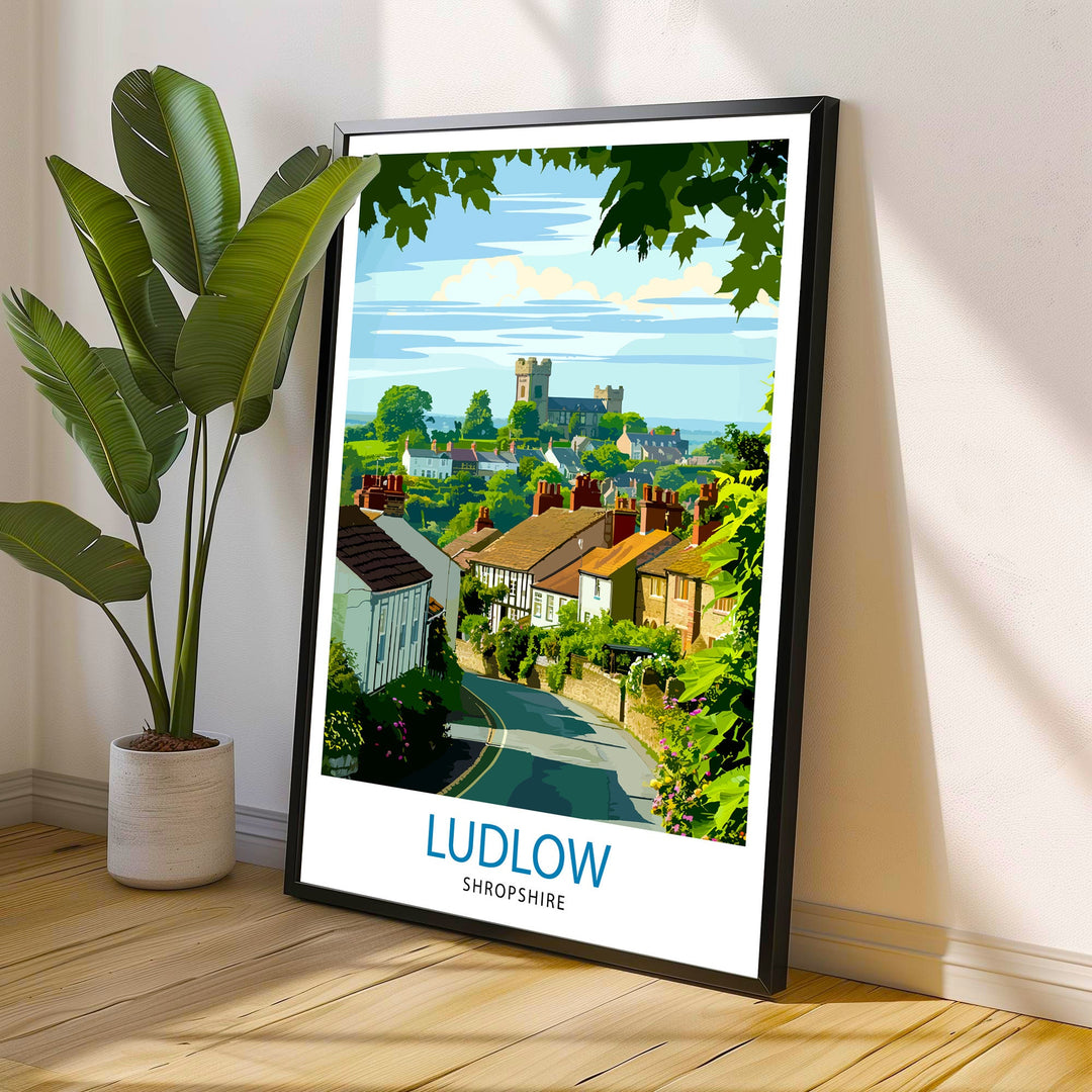 Ludlow England Travel Print Wall Decor Wall Art Ludlow Wall Hanging Home Décor Ludlow Gift Art Lovers British Art Lover Gift Print Art