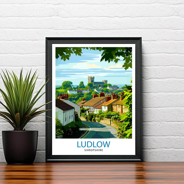 Ludlow England Travel Print Wall Decor Wall Art Ludlow Wall Hanging Home Décor Ludlow Gift Art Lovers British Art Lover Gift Print Art