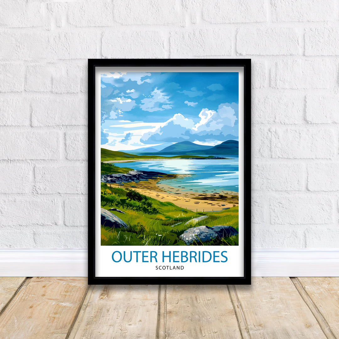 Outer Hebrides Scotland Travel Poster