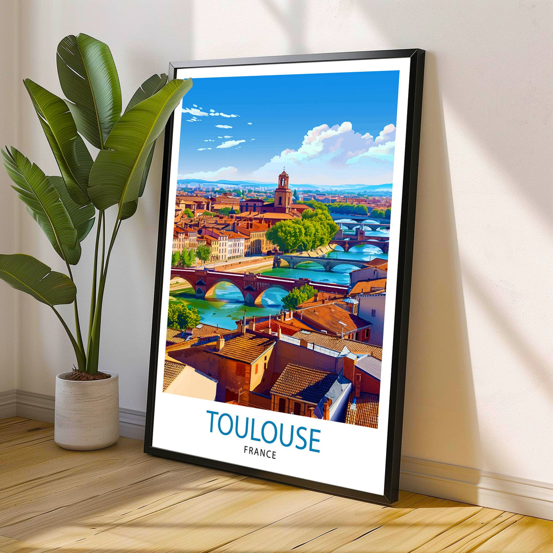 Toulouse France Travel Poster