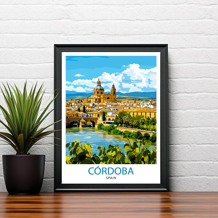 Cordoba Spain Print Cordoba Decor Cordoba Poster Cordoba Art Cordoba Wall Art Gift for History Lovers Cordoba Home Decor