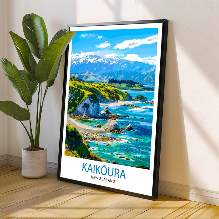 Kaikōura New Zealand Travel Poster