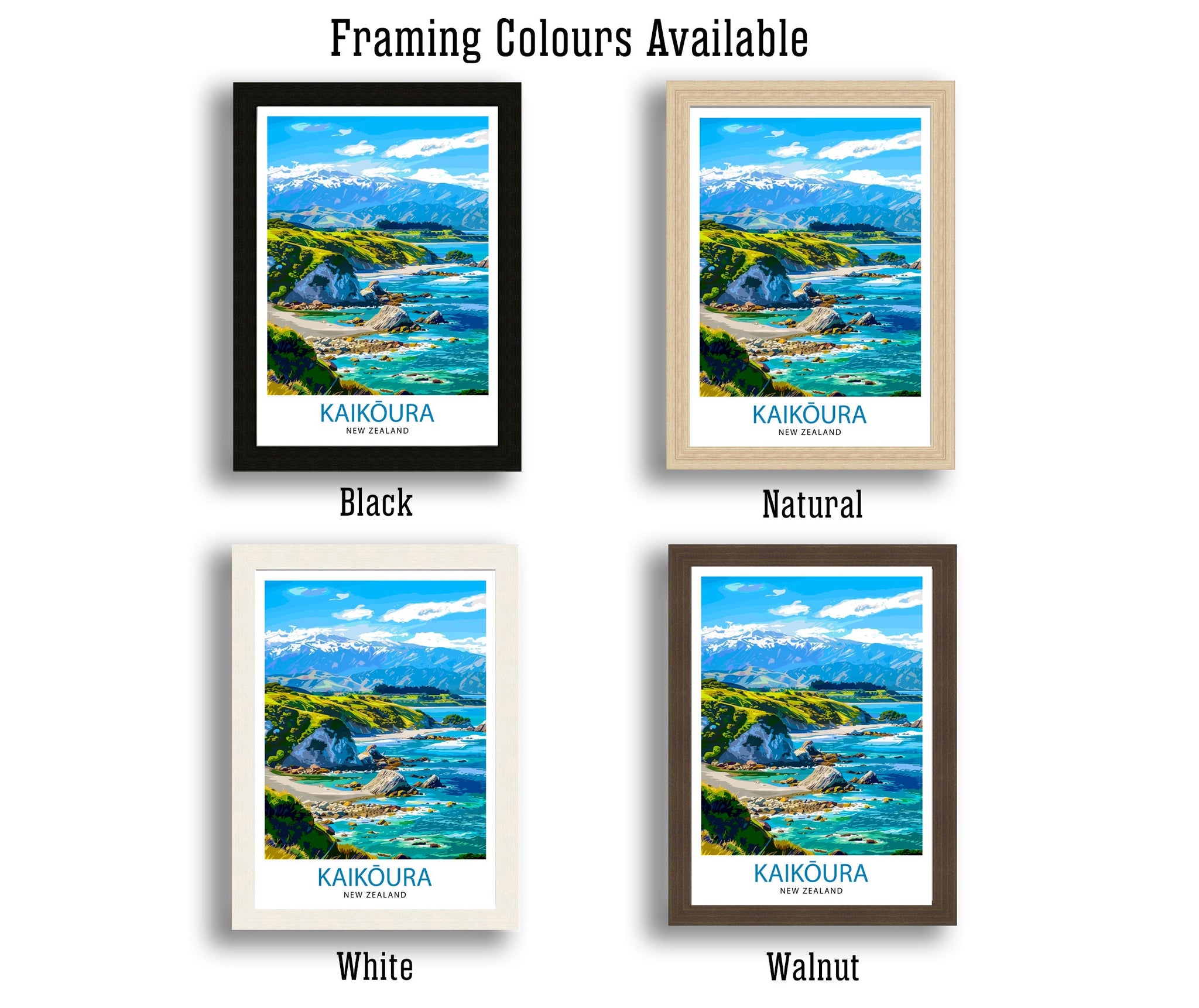 Kaikōura New Zealand Travel Print Wall Decor Wall Art Kaikōura Wall Hanging Home Décor Kaikōura Gift Art Lovers NZ Art Lover Gift Print Art