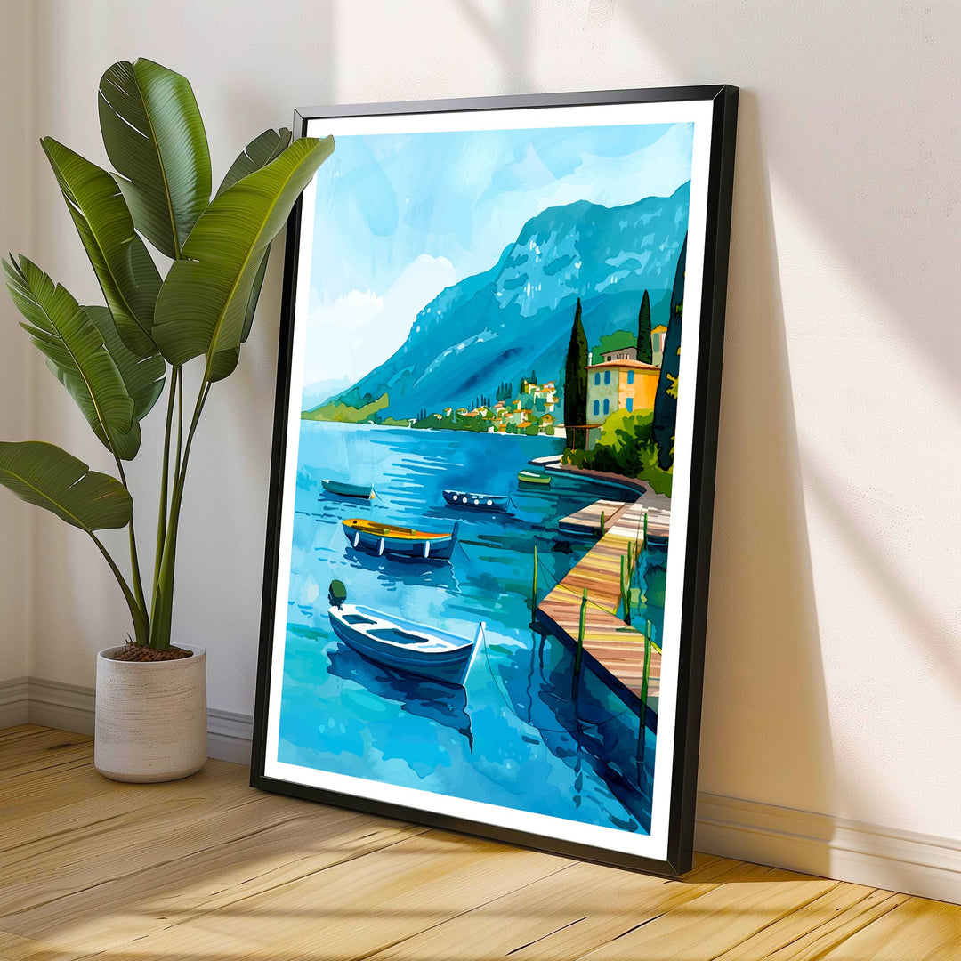 Lake Garda Italy Travel Print Wall Decor Wall Art Lake Garda Wall Hanging Home Décor Lake Garda Gift Art Lovers Italian Art Lover Gift