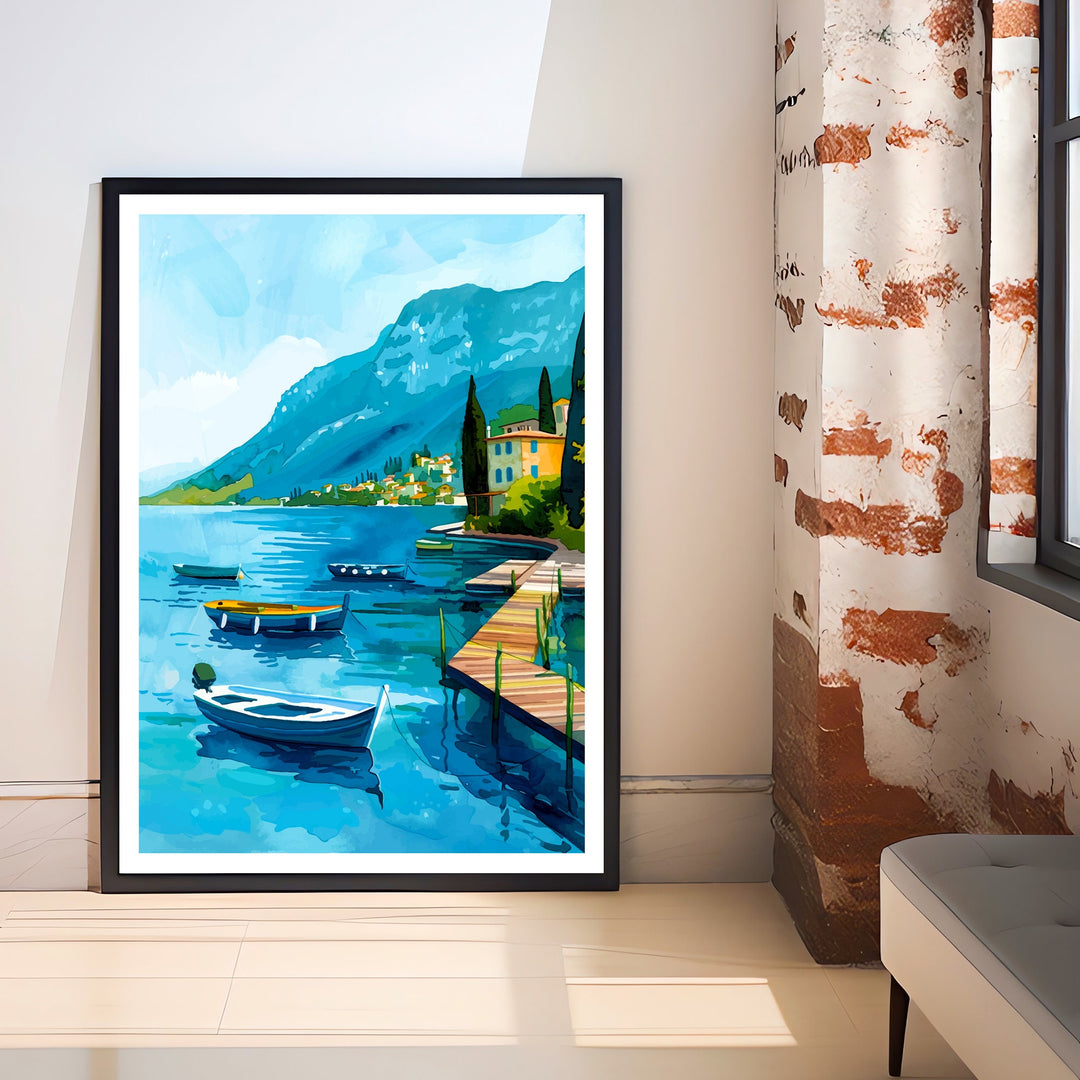 Lake Garda Italy Travel Poster