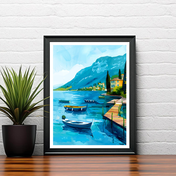 Lake Garda Italy Travel Print Wall Decor Wall Art Lake Garda Wall Hanging Home Décor Lake Garda Gift Art Lovers Italian Art Lover Gift