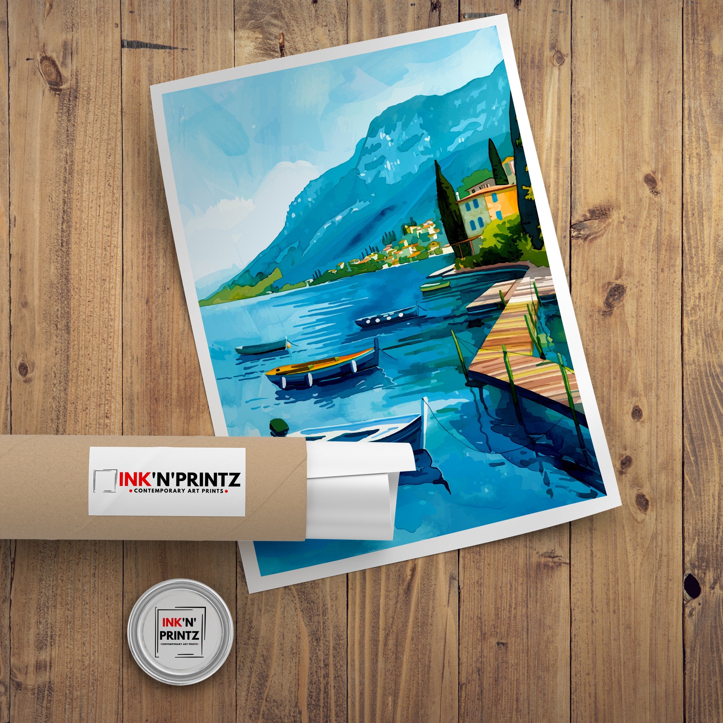 Lake Garda Italy Travel Poster