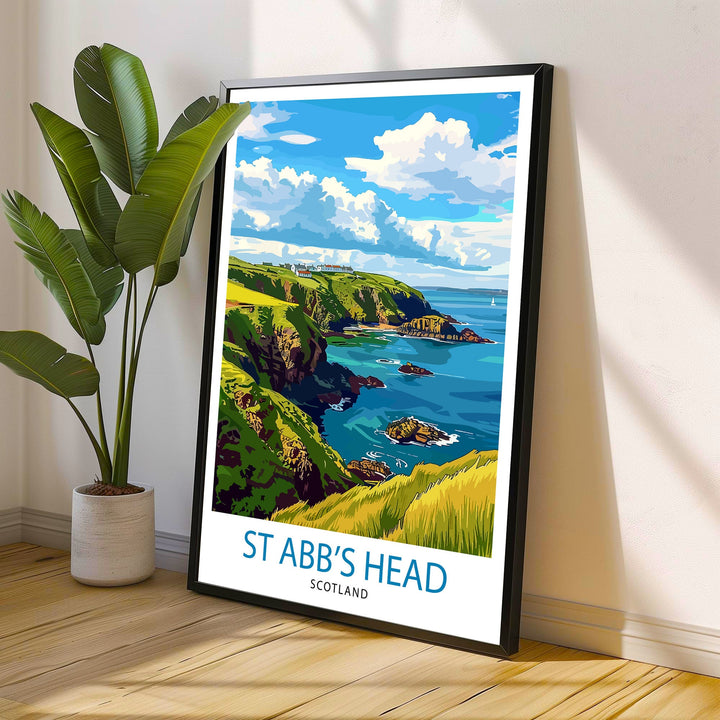 St Abbs Head Scotland Travel Poster