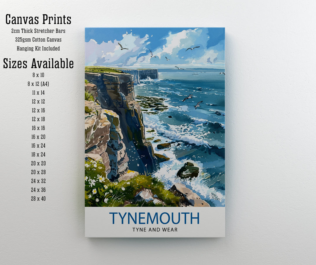 Tynemouth England Travel Print Wall Decor Wall Art Tynemouth Wall Hanging Home Décor Tynemouth Gift Art Lovers British Art Lover Gift Print