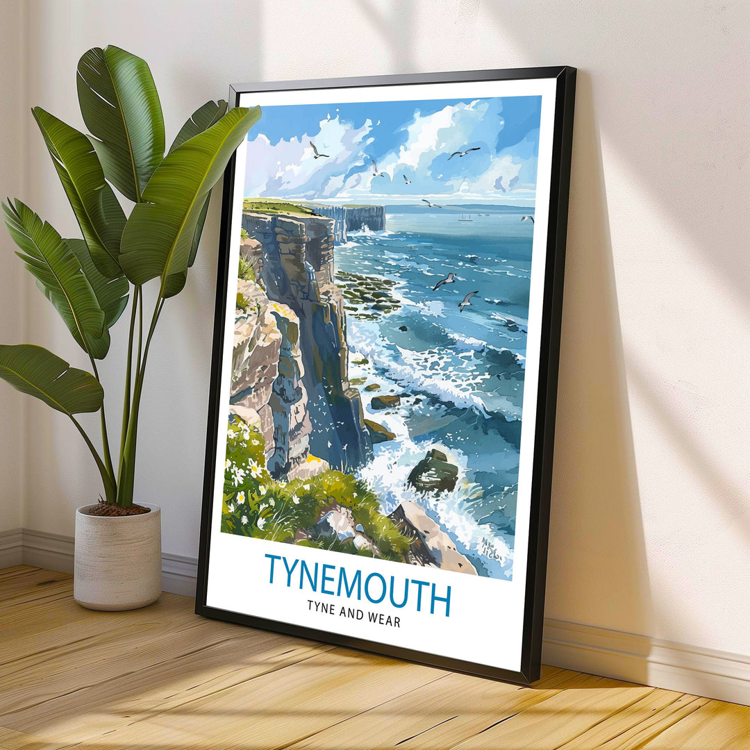 Tynemouth England Travel Poster