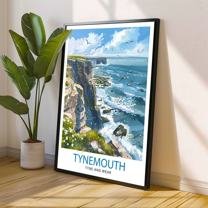 Tynemouth England Travel Print Wall Decor Wall Art Tynemouth Wall Hanging Home Décor Tynemouth Gift Art Lovers British Art Lover Gift Print