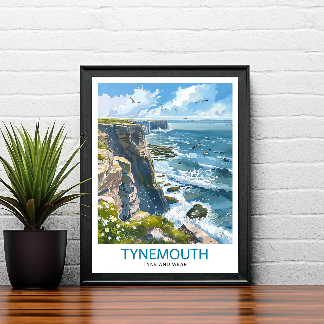 Tynemouth England Travel Print Wall Decor Wall Art Tynemouth Wall Hanging Home Décor Tynemouth Gift Art Lovers British Art Lover Gift Print