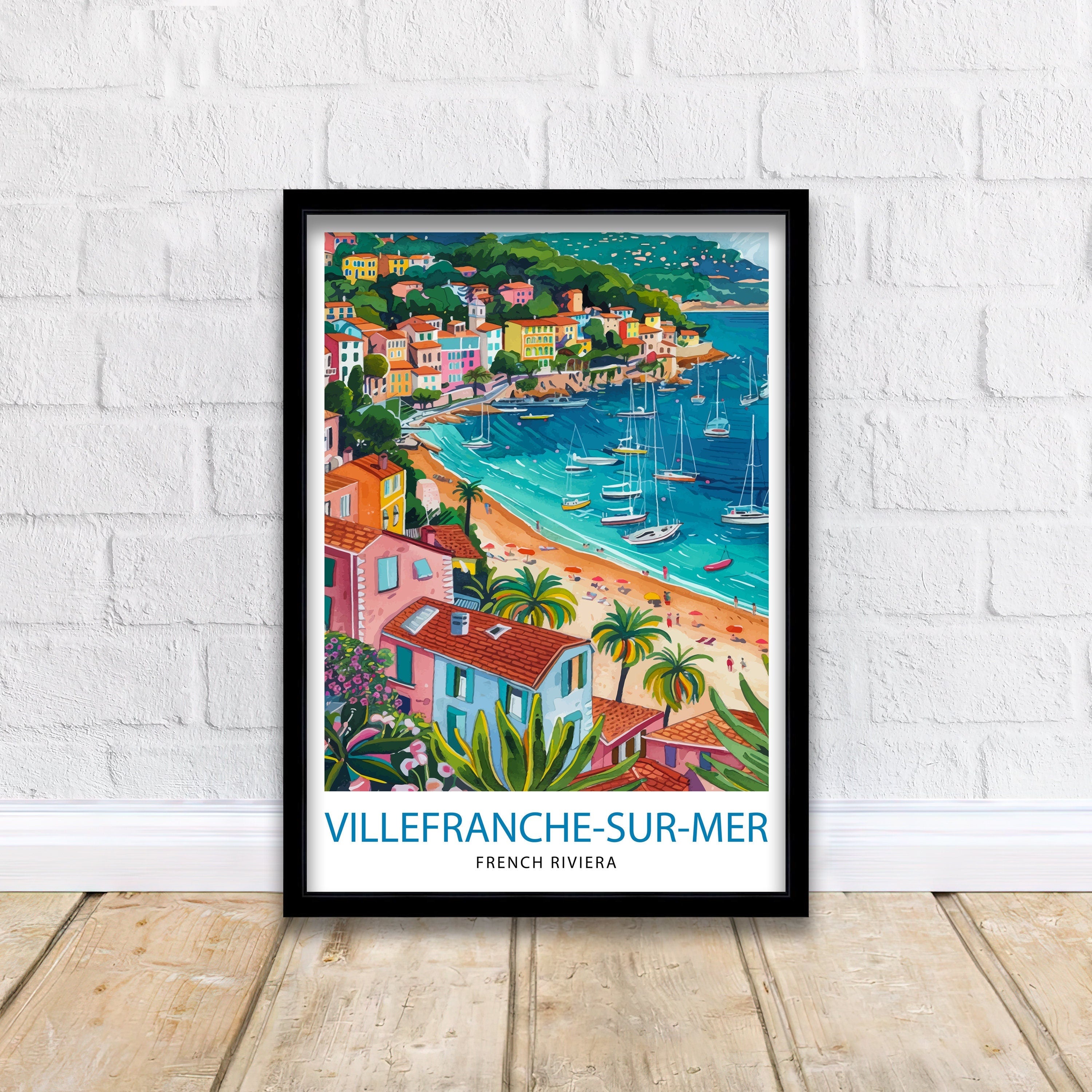 Villefranche-sur-Mer France Travel Poster