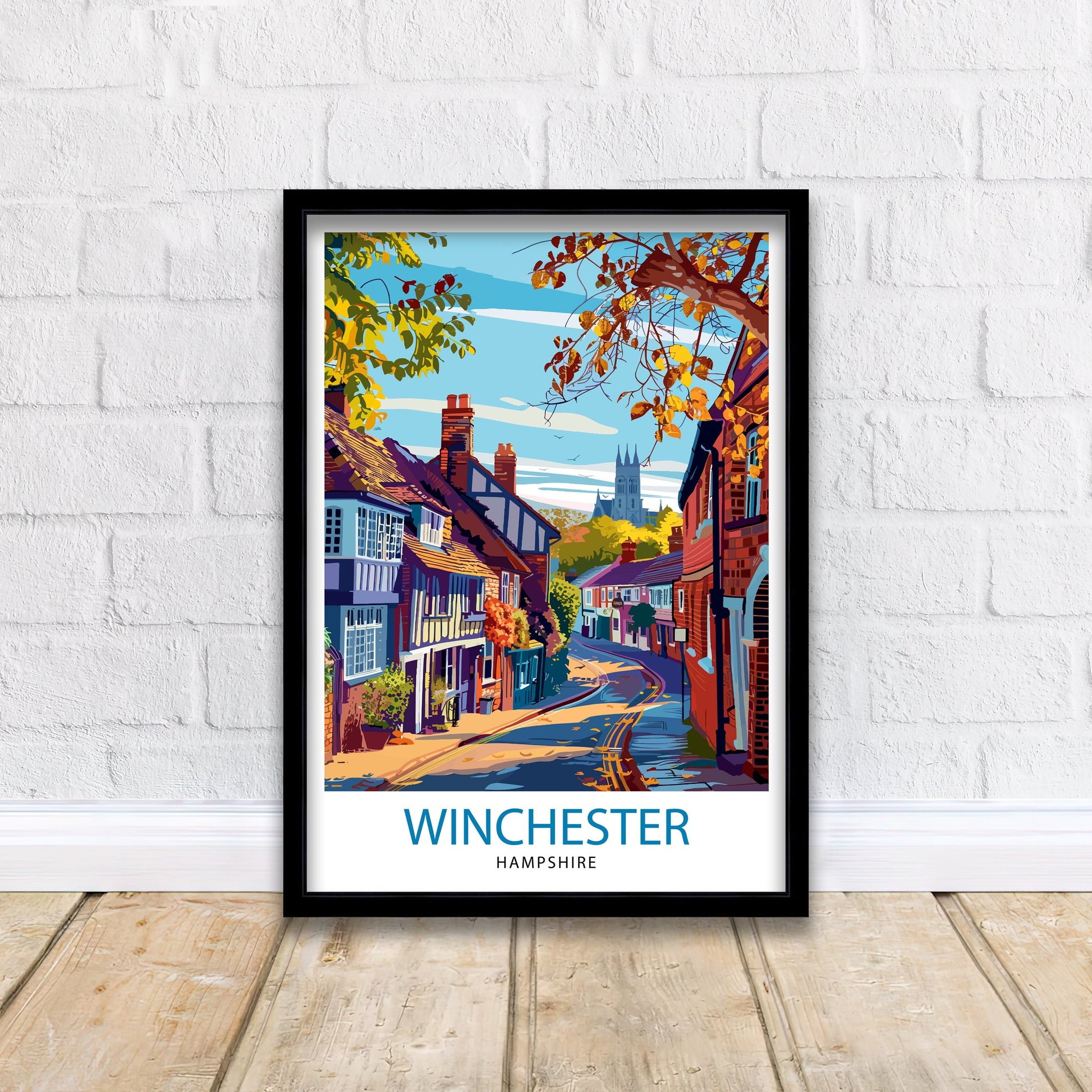 Winchester England Travel Poster