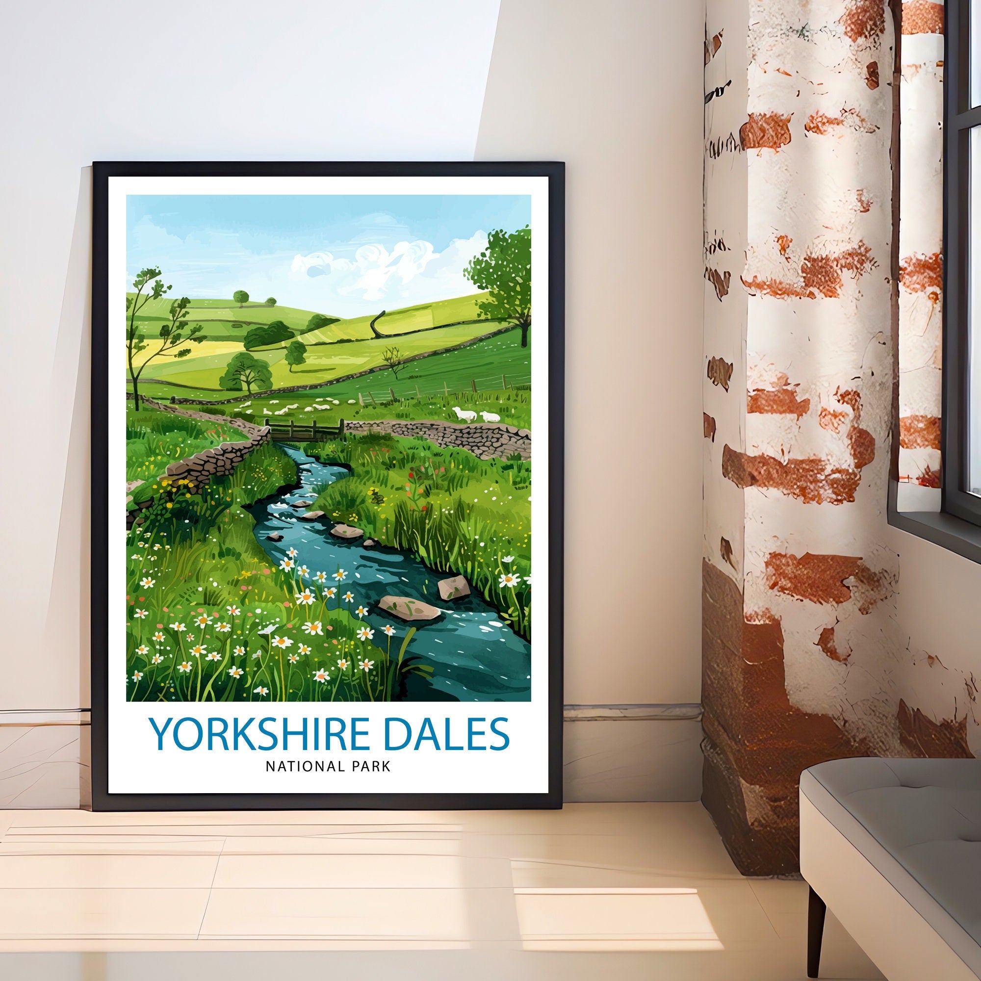 Yorkshire Dales Travel Print Wall Decor Wall Art Yorkshire Dales Wall Hanging Home Décor Yorkshire Dales Gift Art Lovers British Art Lover