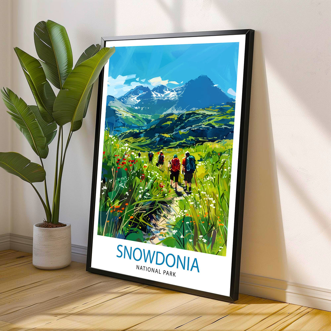 Snowdon Wales Travel Poster