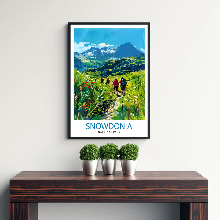 Snowdon Wales Travel Poster