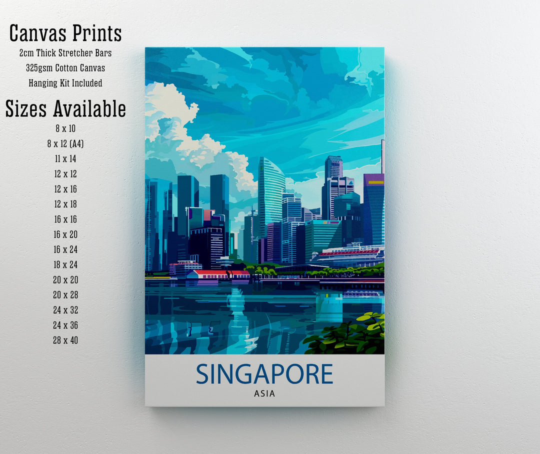 Singapore Travel Print Wall Decor Wall Art Singapore Wall Hanging Home Décor Singapore Gift Art Lovers Asian Art Lover Gift Print Art