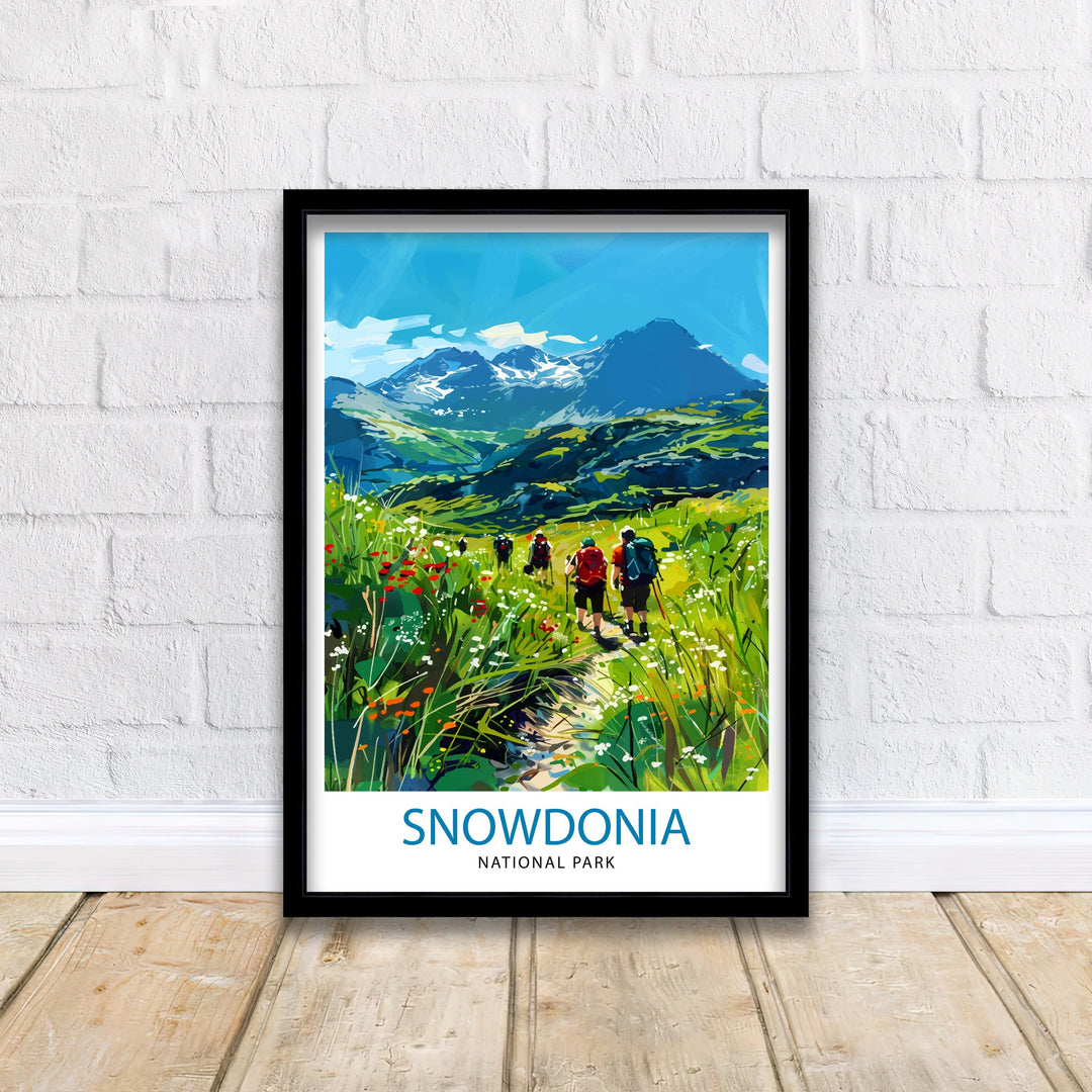 Snowdon Wales Travel Poster