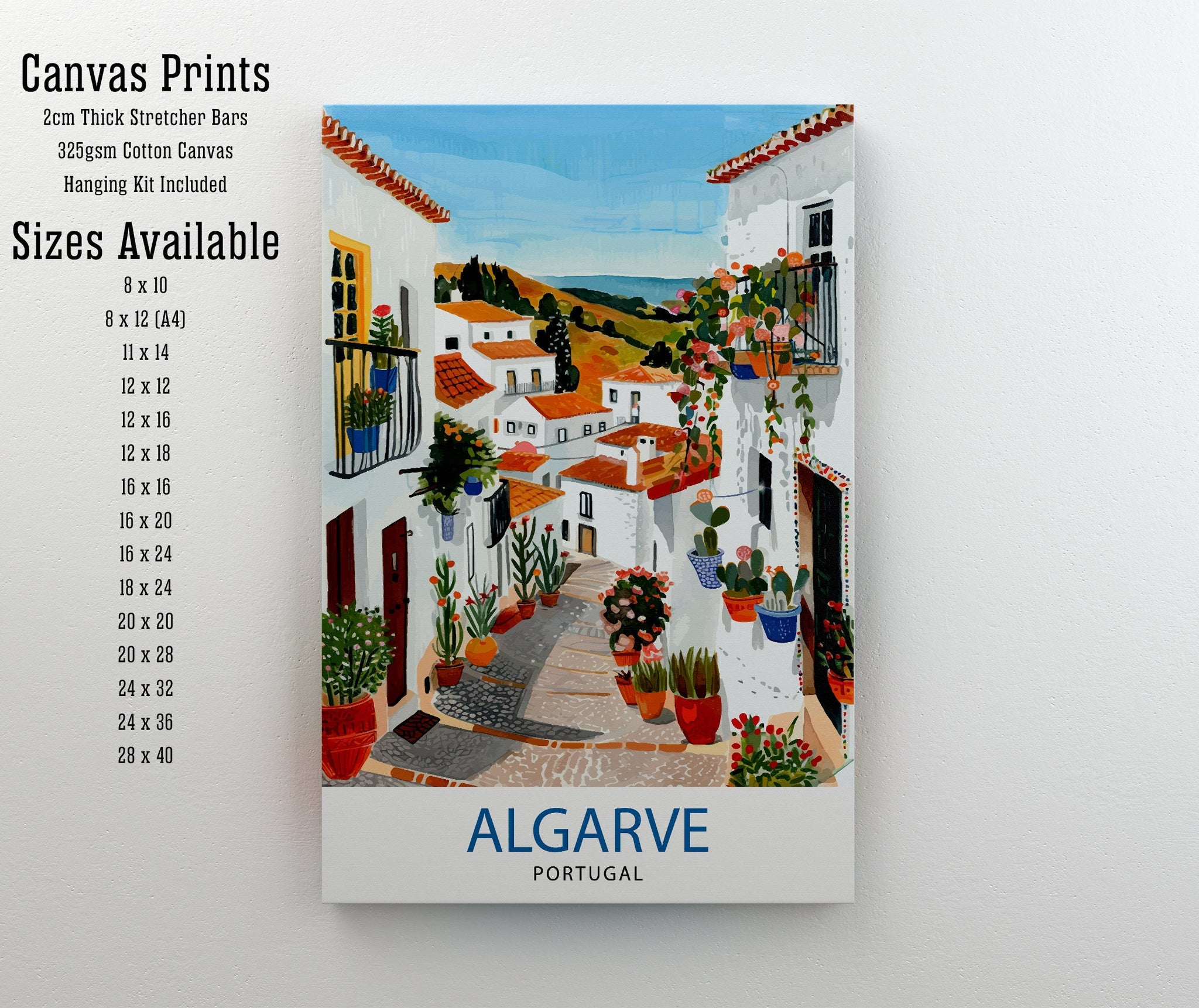 Algarve Portugal Travel Print Wall Decor Wall Art Algarve Wall Hanging Home Décor Algarve Gift Art Lovers Portuguese Art Lover Gift
