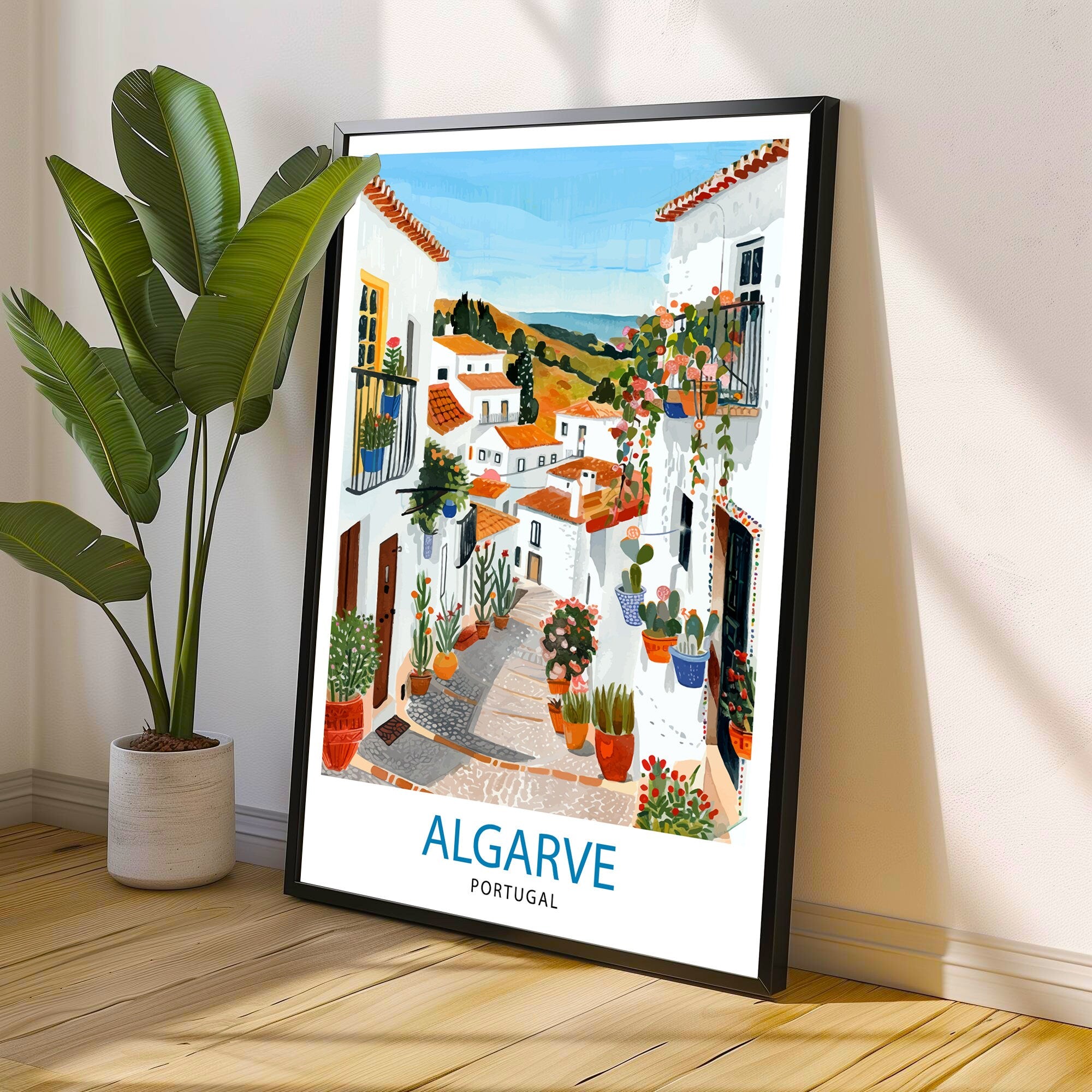 Algarve Portugal Travel Print Wall Decor Wall Art Algarve Wall Hanging Home Décor Algarve Gift Art Lovers Portuguese Art Lover Gift