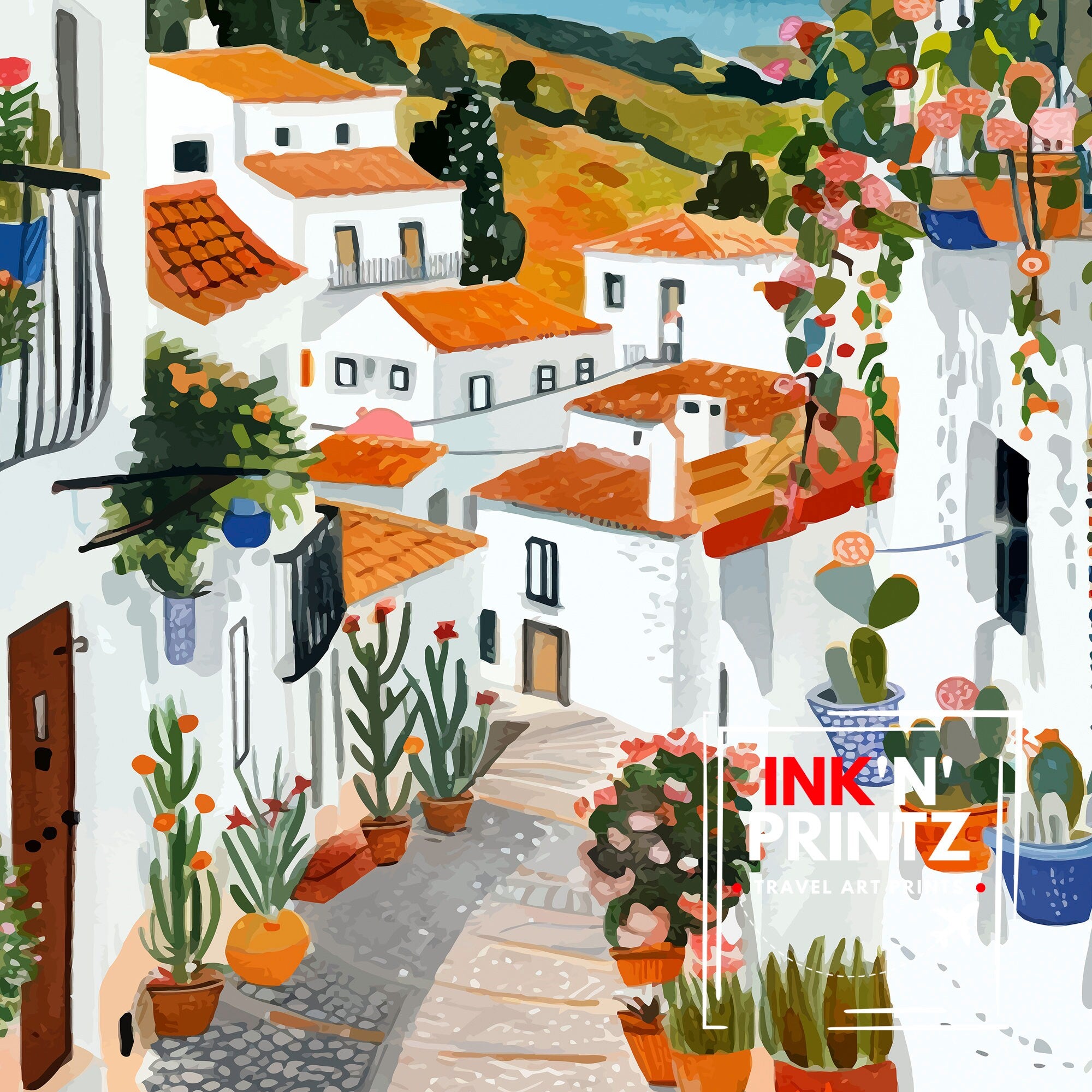 Algarve Portugal Travel Print Wall Decor Wall Art Algarve Wall Hanging Home Décor Algarve Gift Art Lovers Portuguese Art Lover Gift