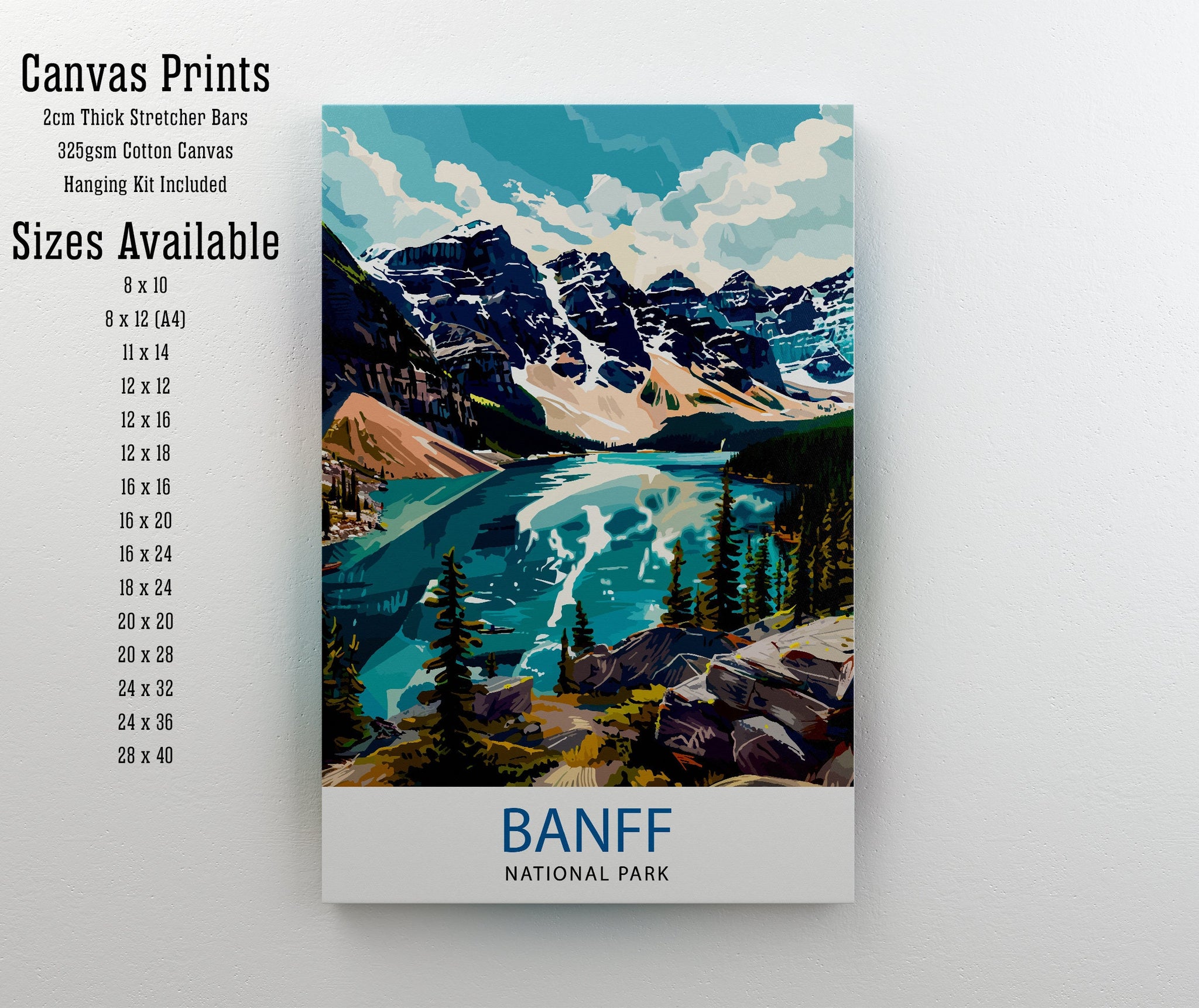 Banff National Park Travel Print Wall Decor Wall Art Banff Wall Hanging Home Décor Banff Gift Art Lovers Canadian Art Lover Gift Print Art