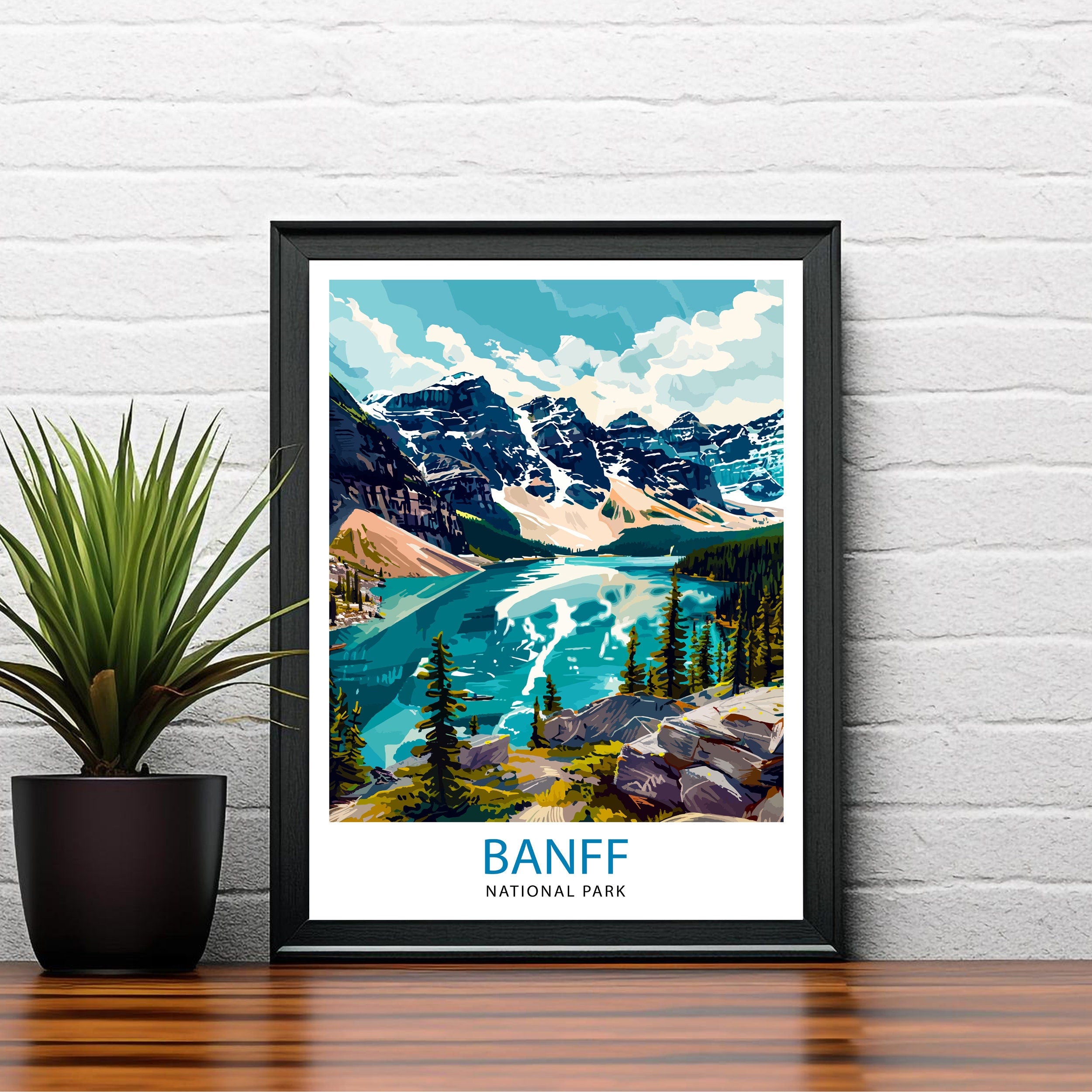 Banff National Park Travel Print Wall Decor Wall Art Banff Wall Hanging Home Décor Banff Gift Art Lovers Canadian Art Lover Gift Print Art