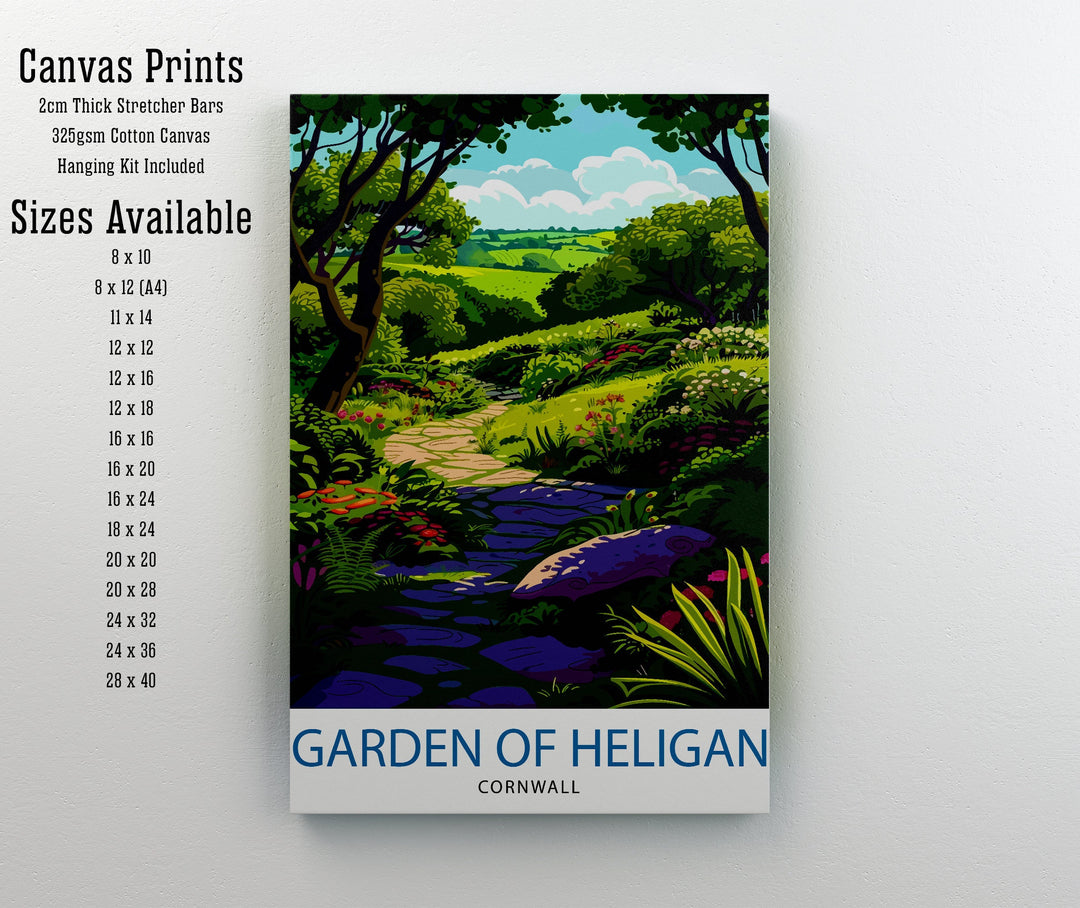 The Lost Gardens of Heligan Cornwall Travel Poster