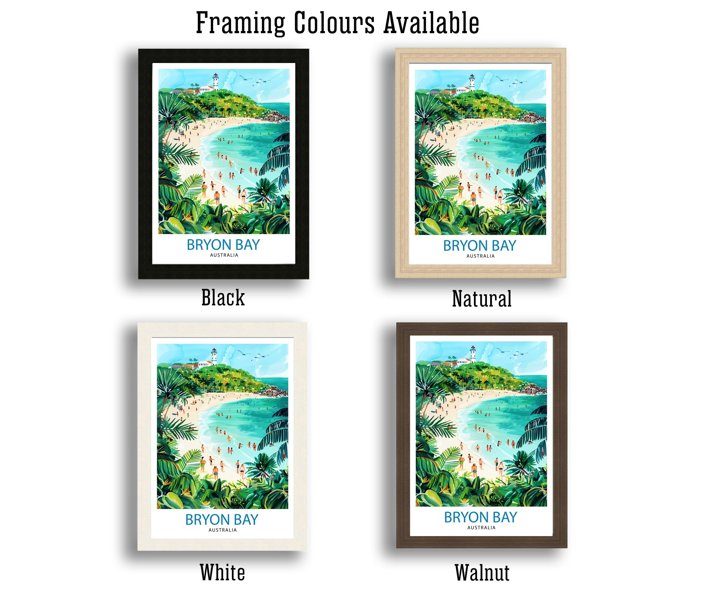 Byron Bay Australia Travel Print Wall Decor Wall Art Byron Bay Wall Hanging Home Décor Byron Bay Gift Art Lovers Australian Art Lover Gift