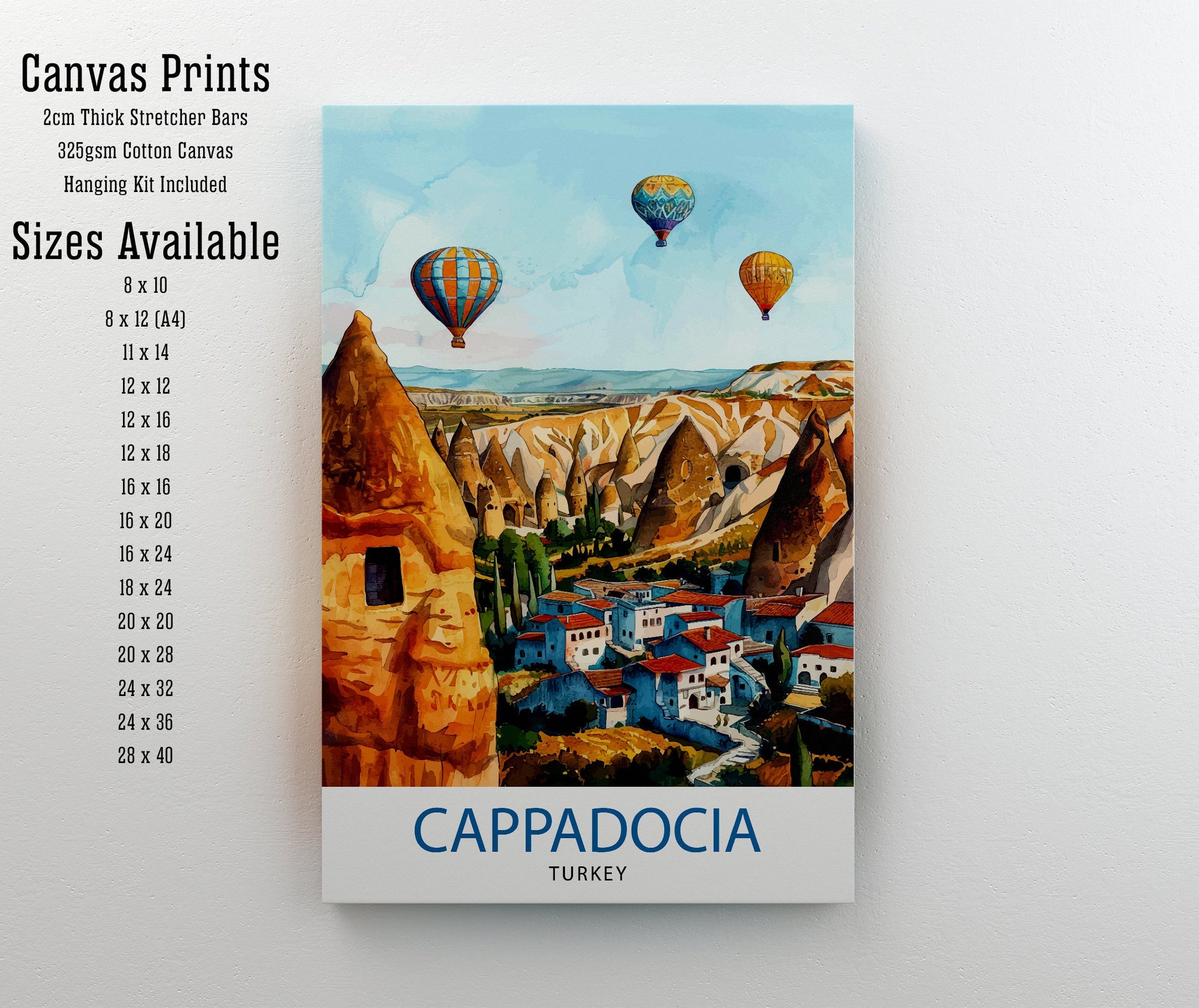 Cappadocia Turkey Travel Print Wall Decor Wall Art Cappadocia Wall Hanging Home Décor Cappadocia Gift Art Lovers Turkey Art Lover Gift Print