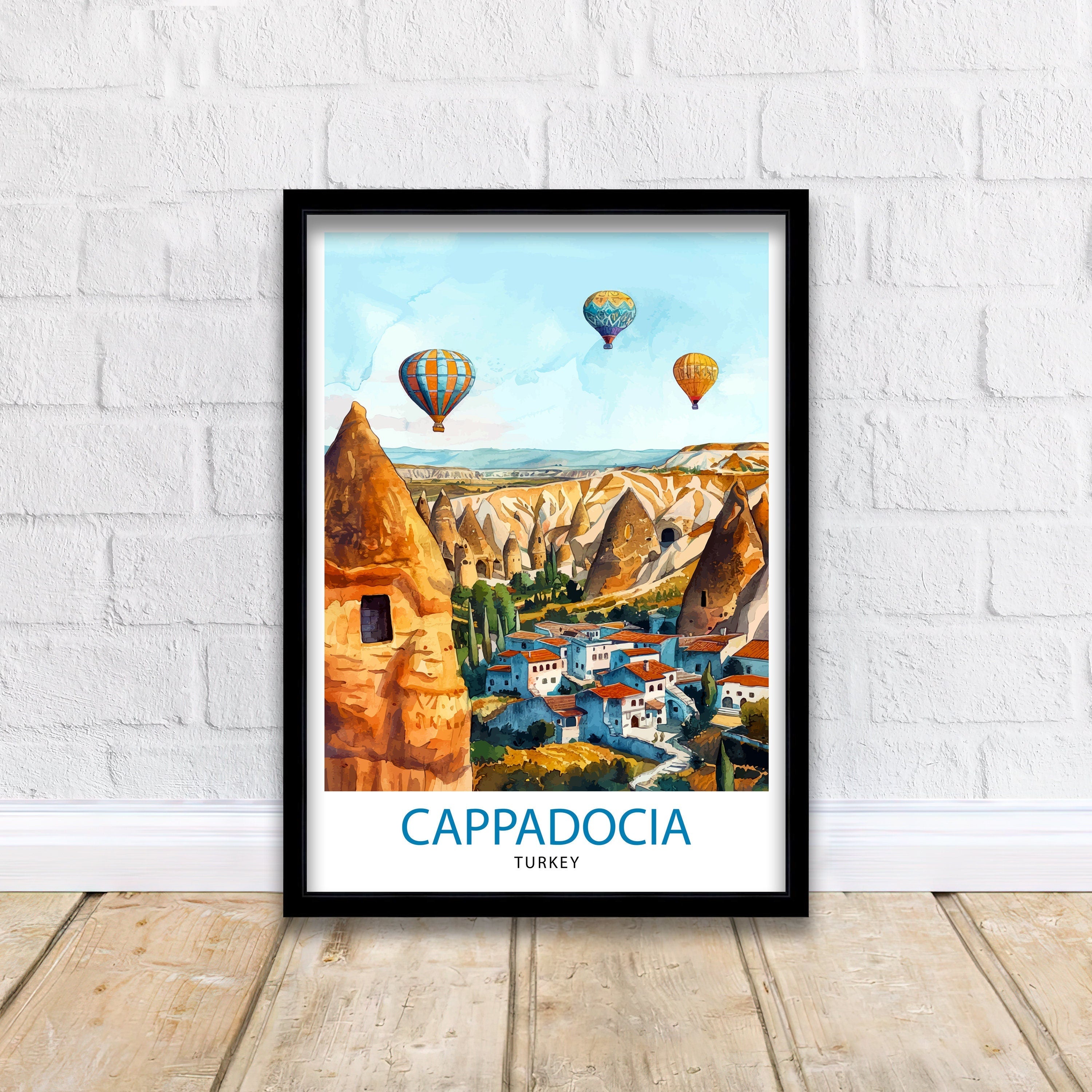 Cappadocia Turkey Travel Print Wall Decor Wall Art Cappadocia Wall Hanging Home Décor Cappadocia Gift Art Lovers Turkey Art Lover Gift Print