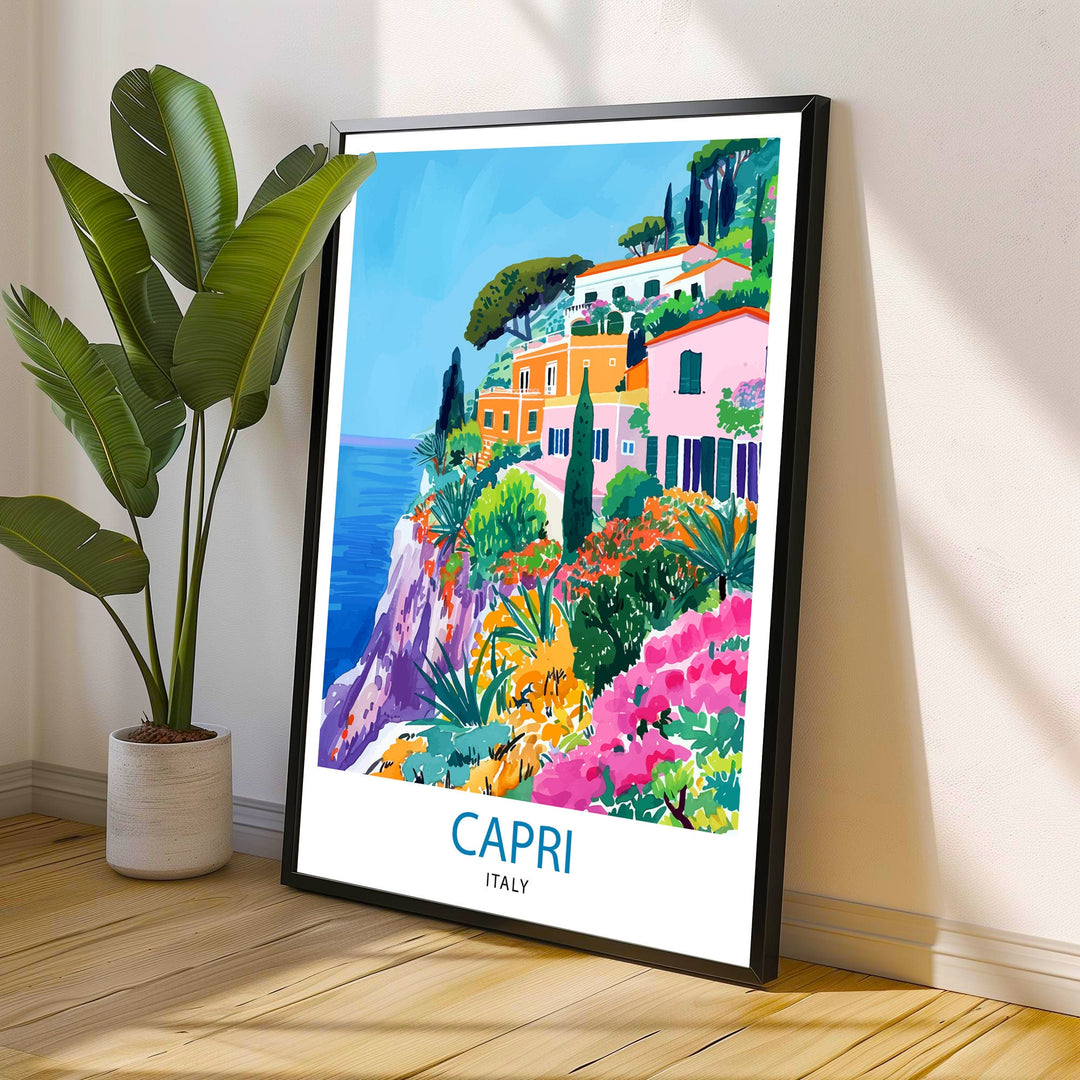 Capri Italy Travel Poster Capri