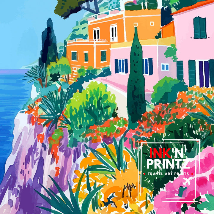 Capri Italy Travel Poster Capri