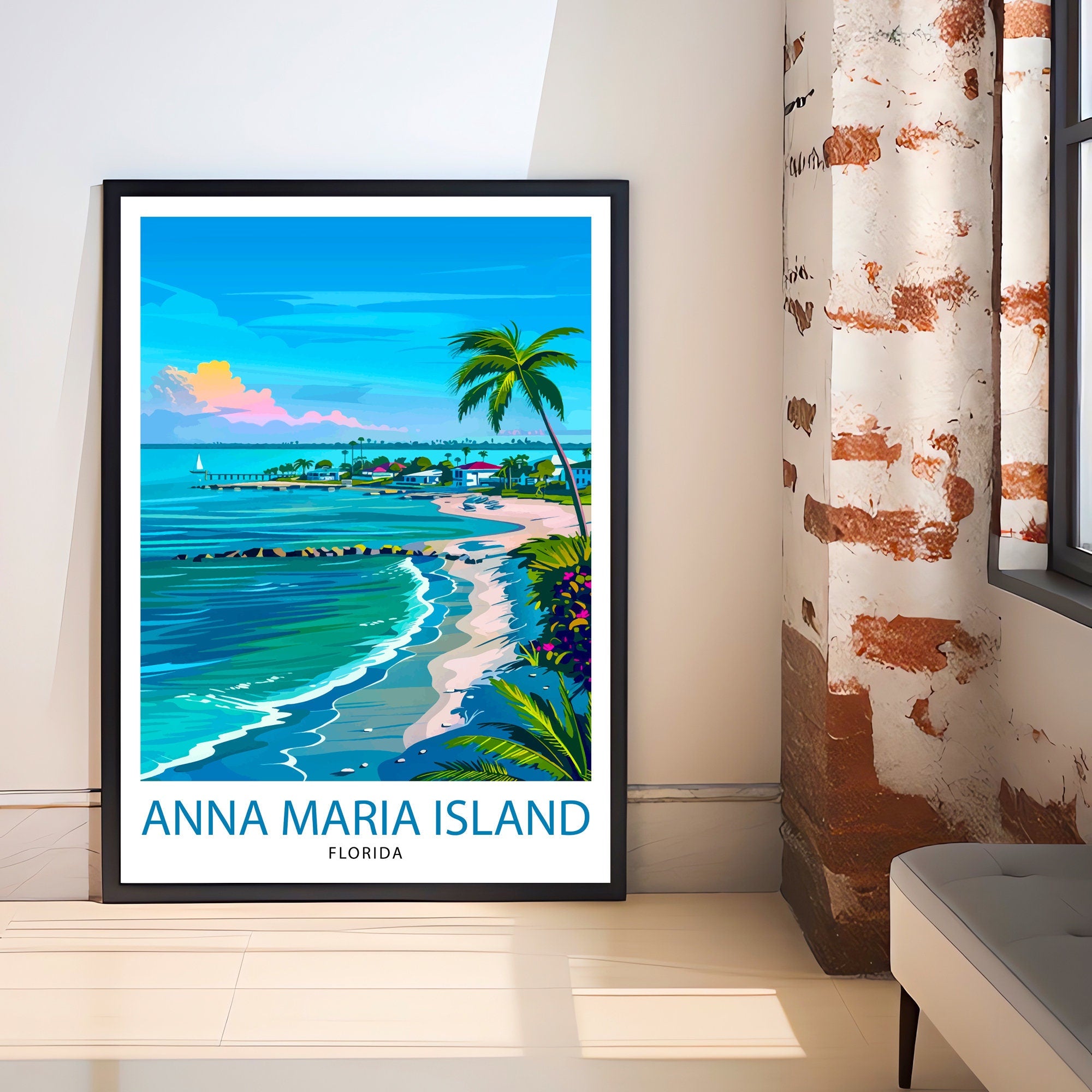 Anna Maria Island Florida Travel Print Wall Decor Wall Art Anna Maria Island Wall Hanging Home Décor Anna Maria Island Gift Art Lovers
