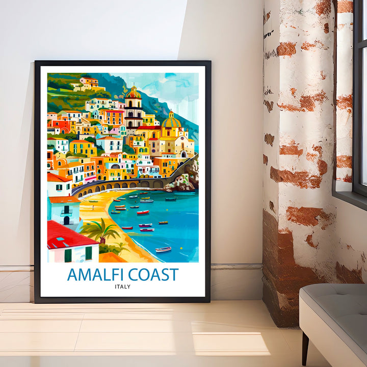 Amalfi Coast Italy Travel Poster