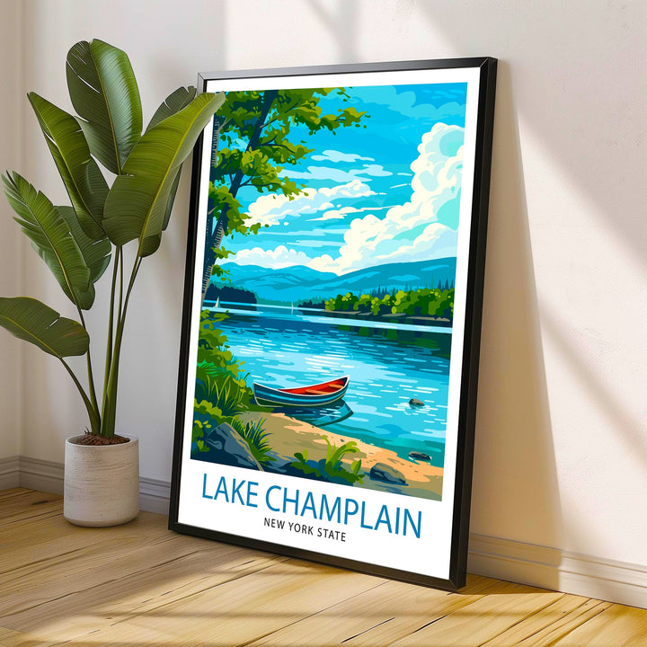 Lake Champlain Travel Poster