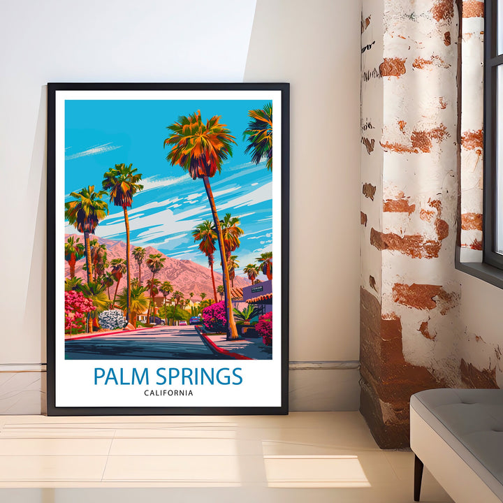 Palm Springs California Travel Print Wall Decor Wall Art Palm Springs Wall Hanging Home Décor Palm Springs Gift Art Lovers American Art