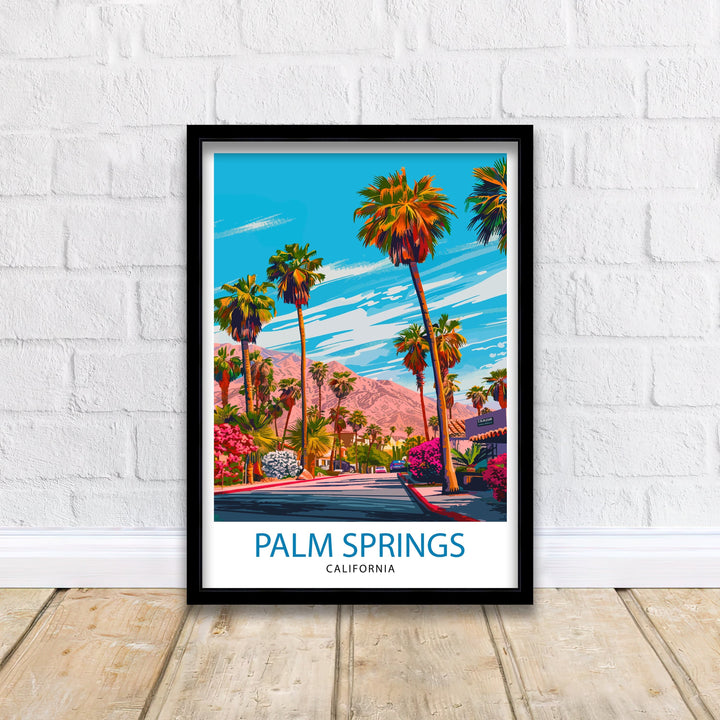 Palm Springs California Travel Print Wall Decor Wall Art Palm Springs Wall Hanging Home Décor Palm Springs Gift Art Lovers American Art