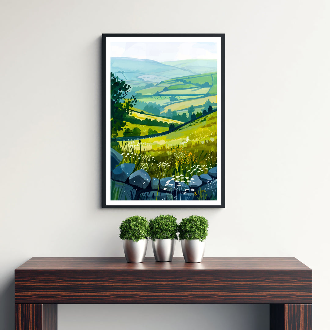 Peak District National Park England Travel Poster