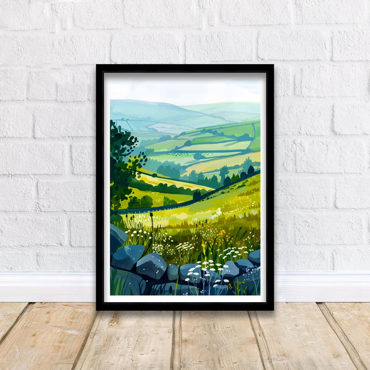 Peak District National Park England Travel Poster