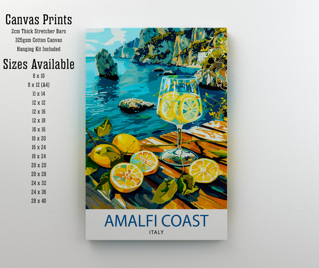 Amalfi Coast Italy Travel Poster