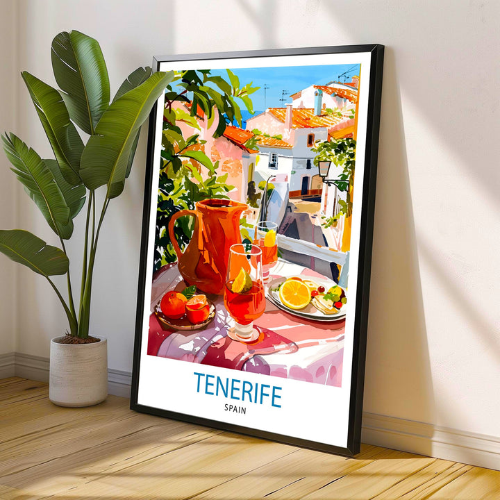 Tenerife Canary Islands Travel Print Wall Decor Wall Art Tenerife Wall Hanging Home Décor Tenerife Gift Art Lovers Spanish Art Lover Gift