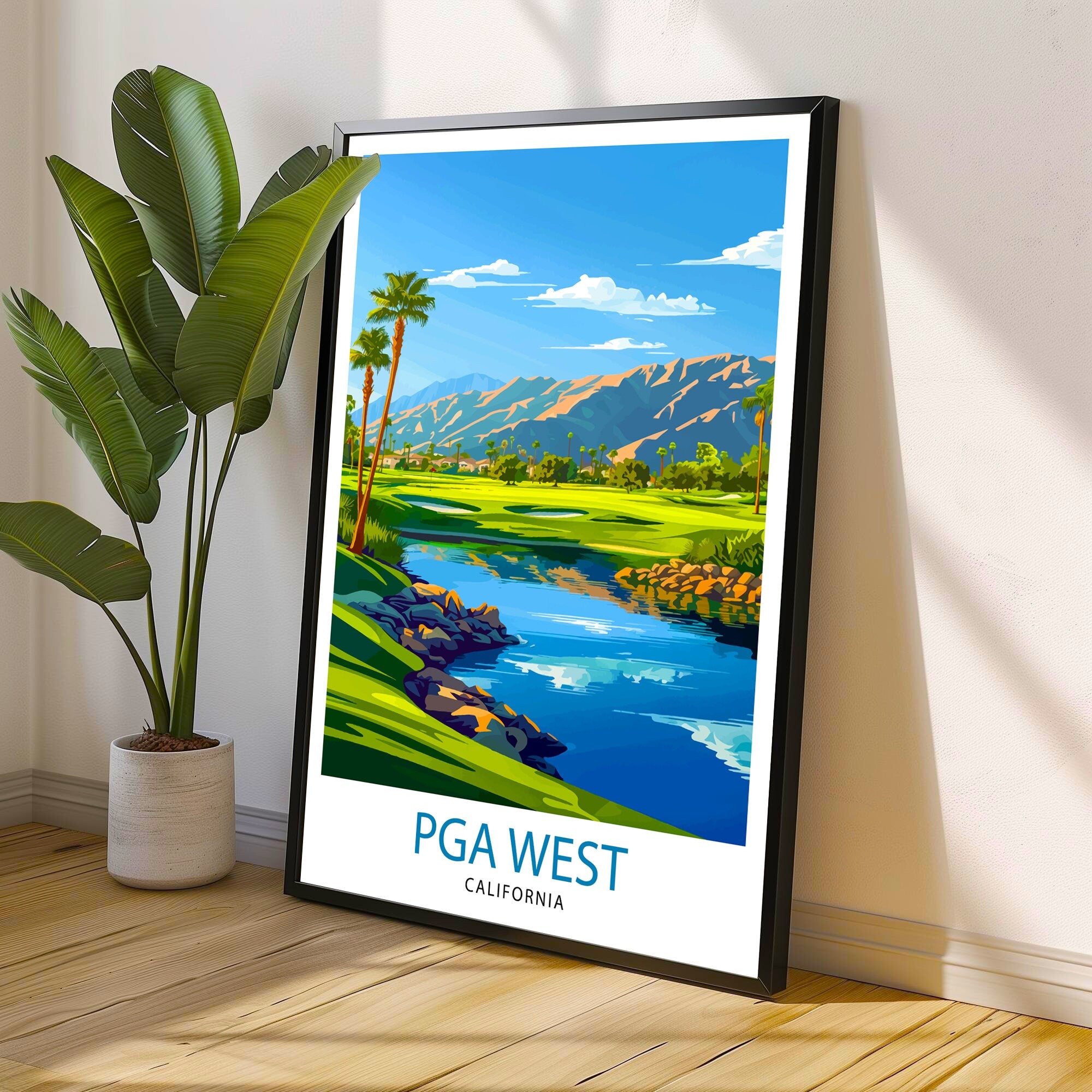 PGA West La Quinta California Golf Course Travel Print Wall Decor Wall Art PGA West Wall Hanging Home Décor PGA West Gift Art Lovers Golf
