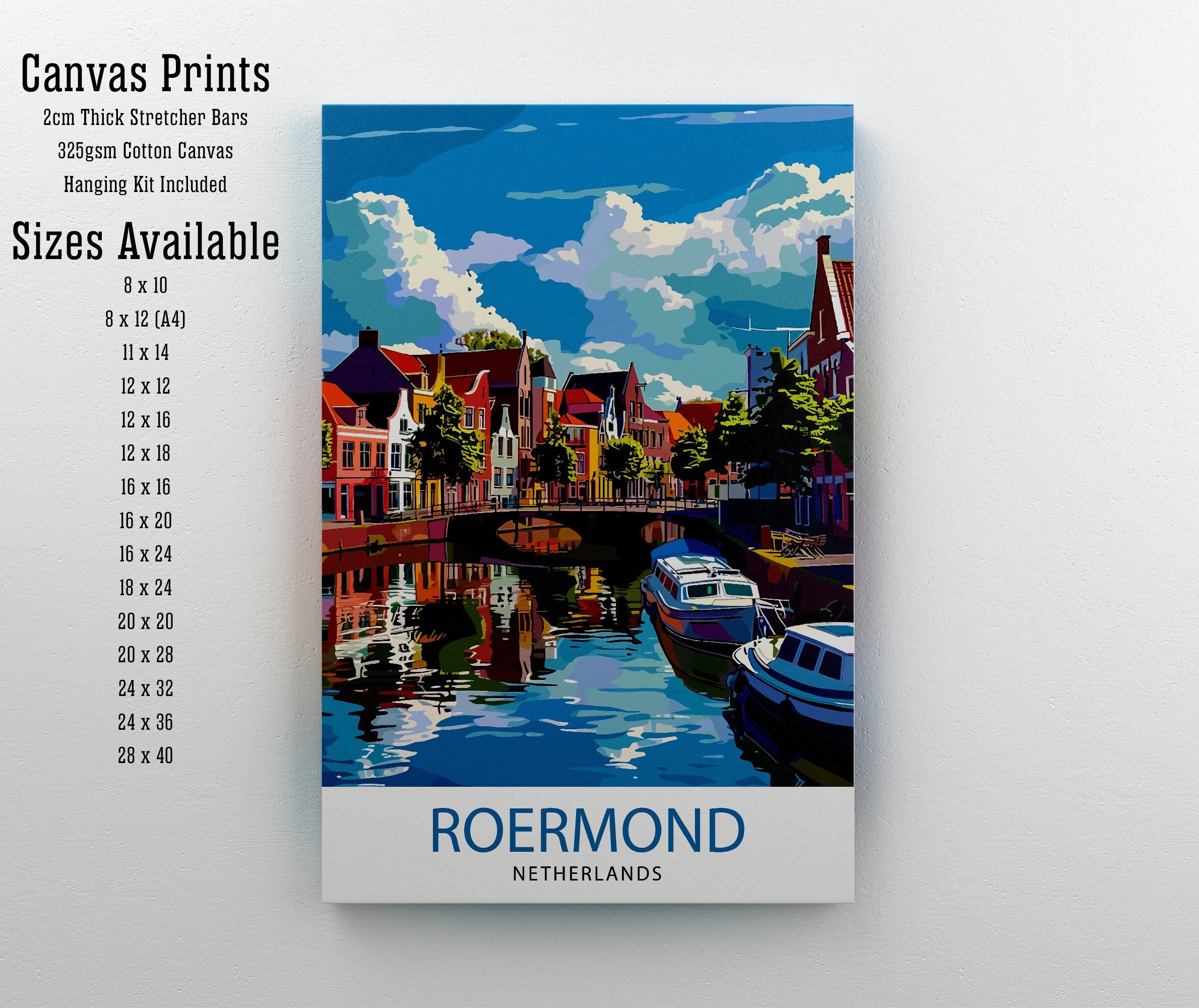 Roermond Netherlands Travel Print Wall Decor Wall Art Roermond Wall Hanging Home Décor Roermond Gift Art Lovers Dutch Art Lover