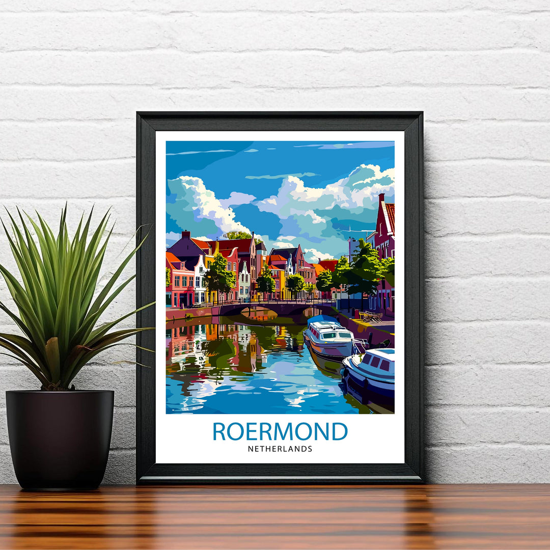 Roermond Netherlands Travel Poster