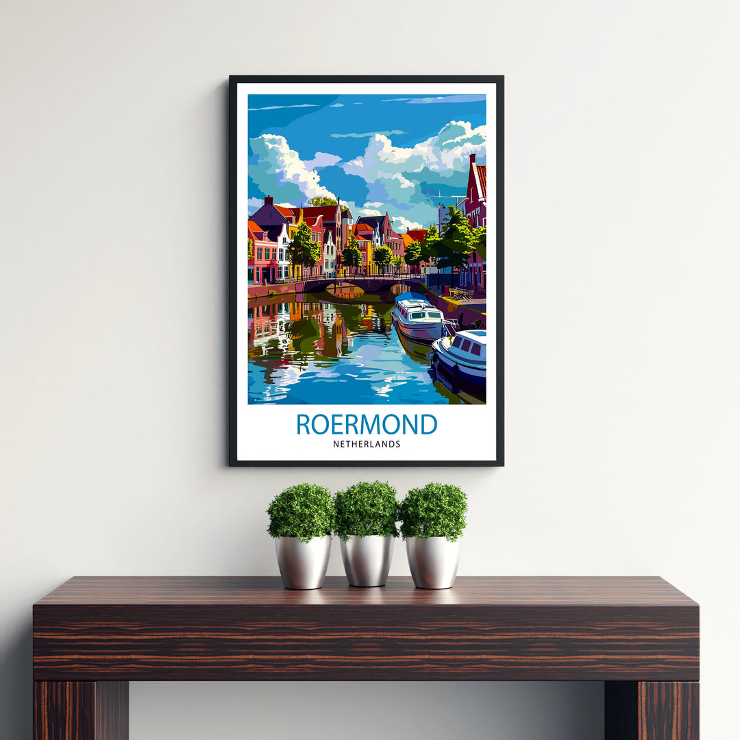 Roermond Netherlands Travel Print Wall Decor Wall Art Roermond Wall Hanging Home Décor Roermond Gift Art Lovers Dutch Art Lover