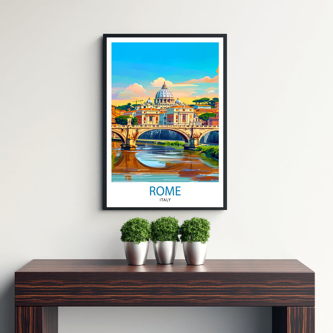 Rome Italy Travel Print Wall Decor Wall Art Rome Wall Hanging Home Décor Rome Gift Art Lovers Italian Art Lover Gift Print Art