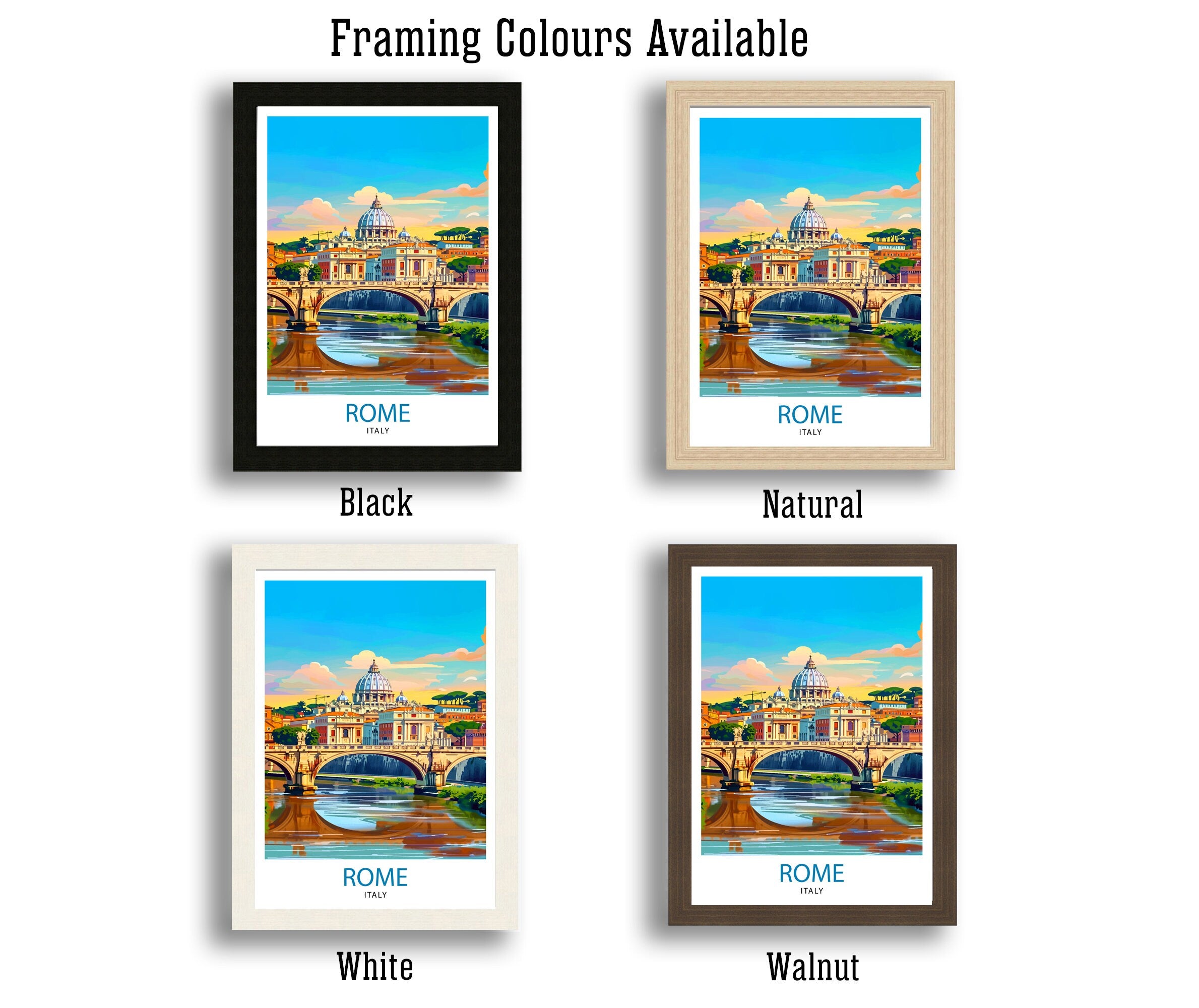 Rome Italy Travel Poster