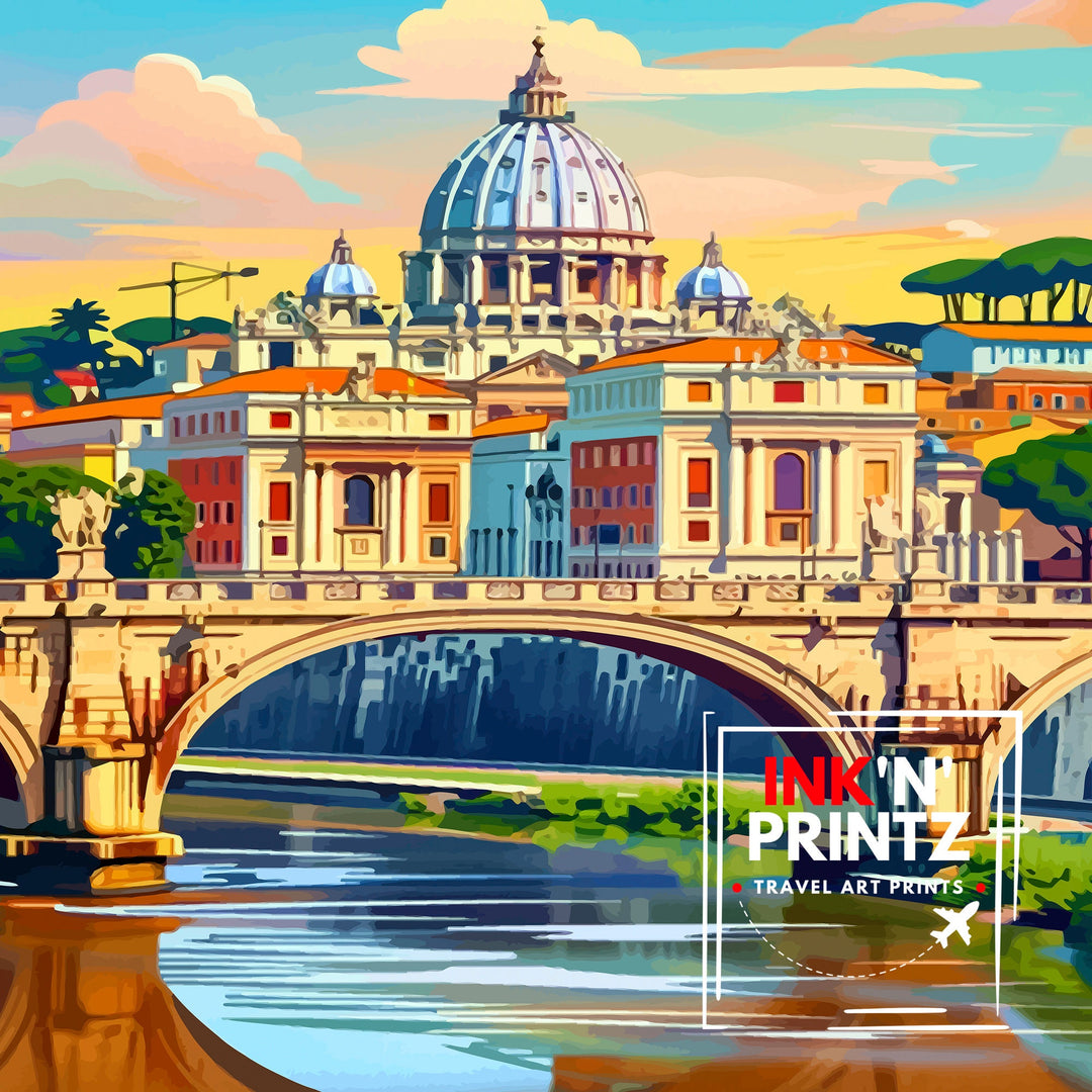 Rome Italy Travel Poster